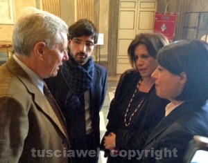 Il sindaco Michelini, il consigliere regionale Sabatini (Ncd), Laura Allegrini e Roberta Angelilli