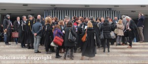 La manifestazione degli avvocati viterbesi