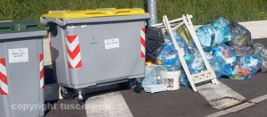 La plastica non ritirata a ponte dell'Elce