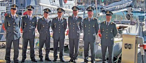 I cadetti della finanza al reparto navale di Civitavecchia