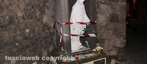 L'edicola di porta san Marco distrutta dal vandalo