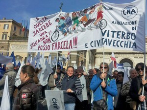 La manifestazione della Cna di Viterbo e Civitavecchia 