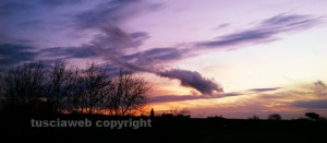Giochi di nuvole al tramonto...