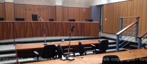 Un'aula di tribunale