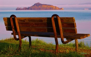 Una veduta del lago di Bolsena da Montefiascone 