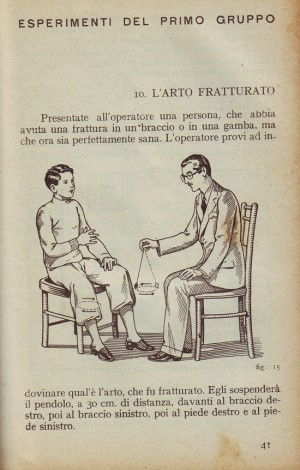 Alceste Grandori - Una pagina del libro Prodigi-del pendolo