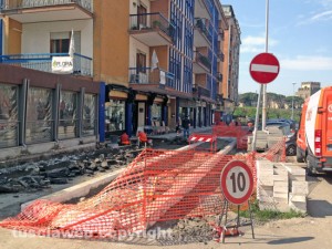 Via Genova, i lavori in corso