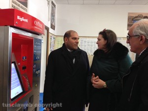 Paolo Toppi, Luisa Cambella e Alvaro ricci alla presentazione della nuova biglietteria Cotral