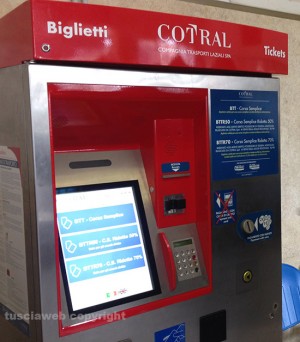 La biglietteria automatica Cotral 