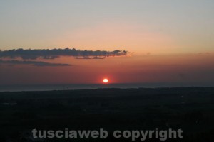 Il tramonto a Tarquinia 