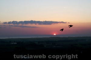 Il tramonto a Tarquinia 