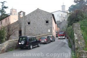 I vigili del fuoco sul posto 