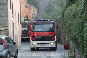 I vigili del fuoco sul posto 