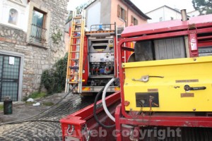 I vigili del fuoco sul posto 