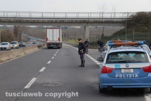 La polizia sul luogo dell'incidente