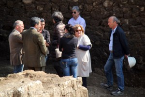I ritrovamenti archeologici a Valle Faul - Il sopralluogo della soprintendente Valeria D'Atri con l'assessora Saraconi