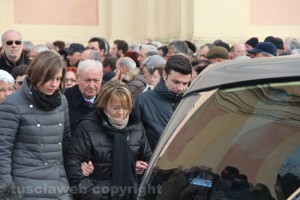 La moglie e i figli Giordano e Anna 