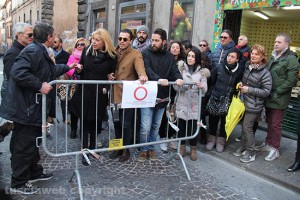 La protesta dei commercianti del centro storico