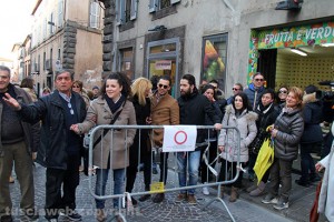 Chiara Frontini alla manifestazione dei commercianti di sabato 8 marzo