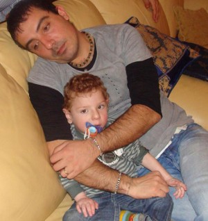 Il padre Filippo con Leonardo