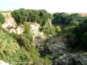 Parco naturalistico archeologico di Vulci, fiume Flora visto dal ponte del Diavolo