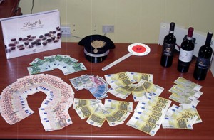 Le banconote sequestrate