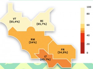 iHappy 2013, la classifica delle province più felici nel 2013  - La cartina del Lazio