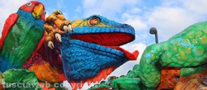 Un carro di carnevale a Civita Castellana