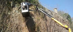 Civita Castellana, il sopralluogo al costone in via San Salvatore