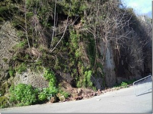 La frana sulla Flaminia