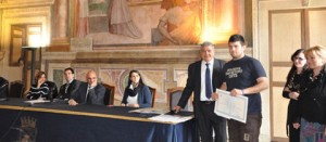 La cerimonia di consegna