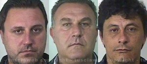 Da sinistra: Alberto Corso, Augusto Corso e Domenico Nucera