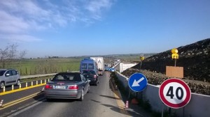 La fila sull'Aurelia 