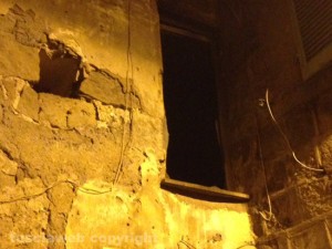 L'abitazione andata a fuoco in via Santa Maria Egiziaca