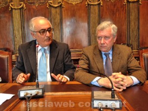 L'assessore Alvaro Ricci e il sindaco Leonardo Michelini