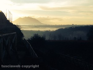 Il monte Soratte visto da Civita Castellana