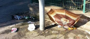 I rifiuti in via Cerasa