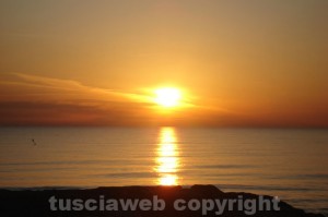Tramonto sul mare a Tarquinia 