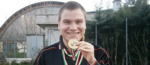 Alberto Bocci con la medaglia d'oro