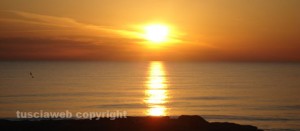 Tramonto sul mare a Tarquinia