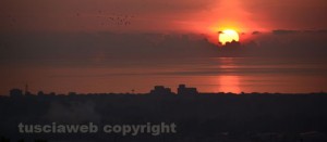 Il tramonto a Tarquinia lido