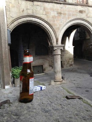 Rifiuti nel cuore del centro storico
