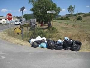Rifiuti in strada Gregoriana 
