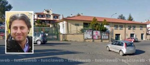 La scuola materna di Monterosi; nel riquadro l'assessore alla Pubblica istruzione Andrea Bomarsi