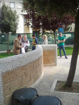 Paolo Portoghesi e Giancarlo Contessa al parco Ivan Rossi a Civita Castellana