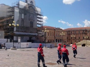 I volontari dell'associazione nazionale carabinieri tornano all'Aquila