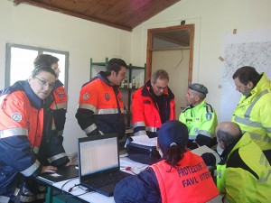 Alcuni membri dell’associazione Favl Protezione Civile