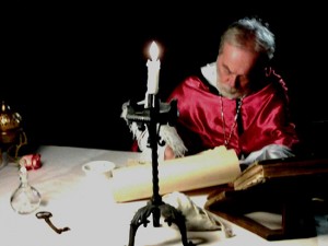 Le riprese del documentario su papa Alessandro IV