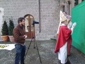 Viterbo - Le riprese di un documentario