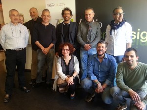 Alcuni artigiani con Luigia Melaragni